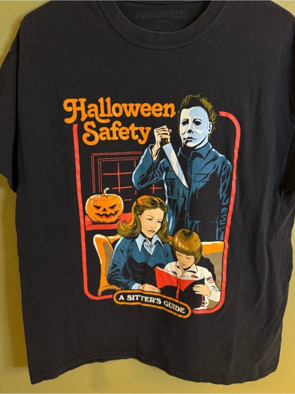 Halloween Safety Kids Costume T-Shirt - Black Size Large